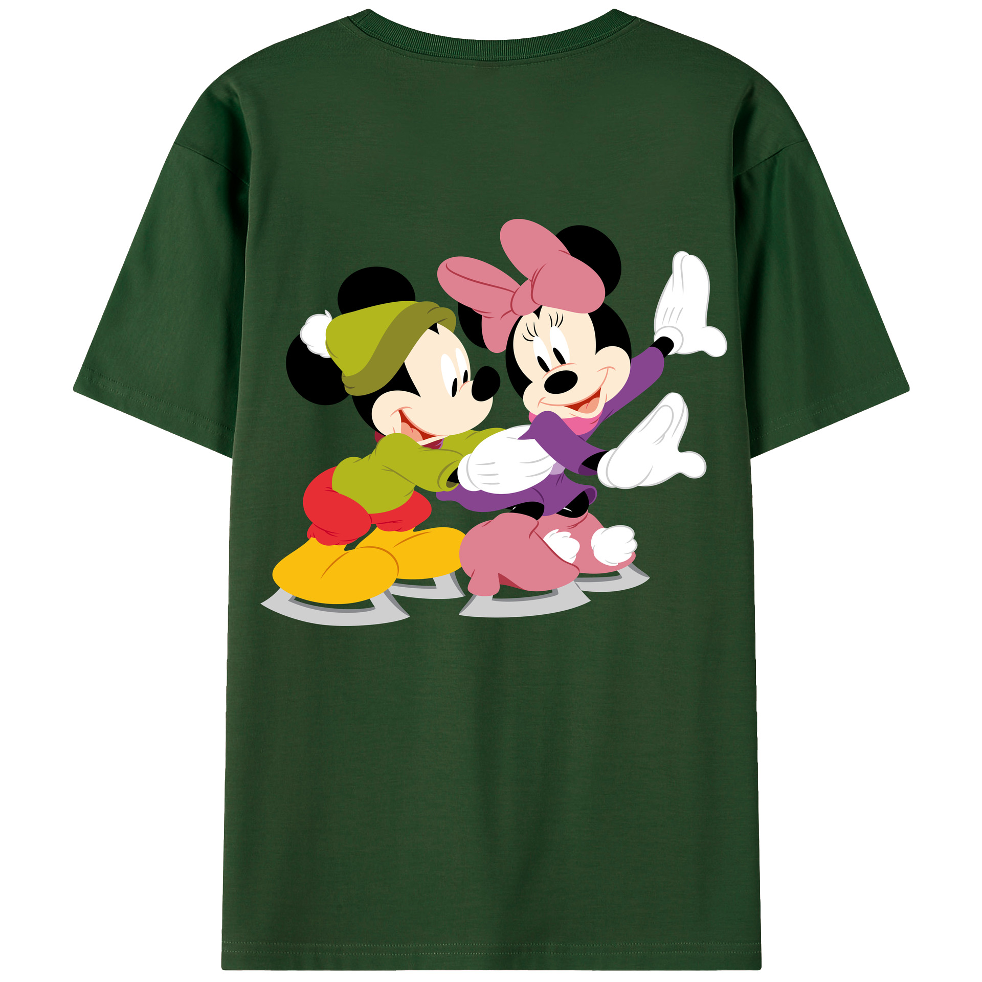 （画像用） ミッキーマウス Mickey Mouse 綿100％半袖Tシャツ（背面プリント）